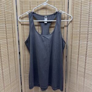 90 Degrees By Reflex Tank Top Women's Medium Gray Athletic Racerback